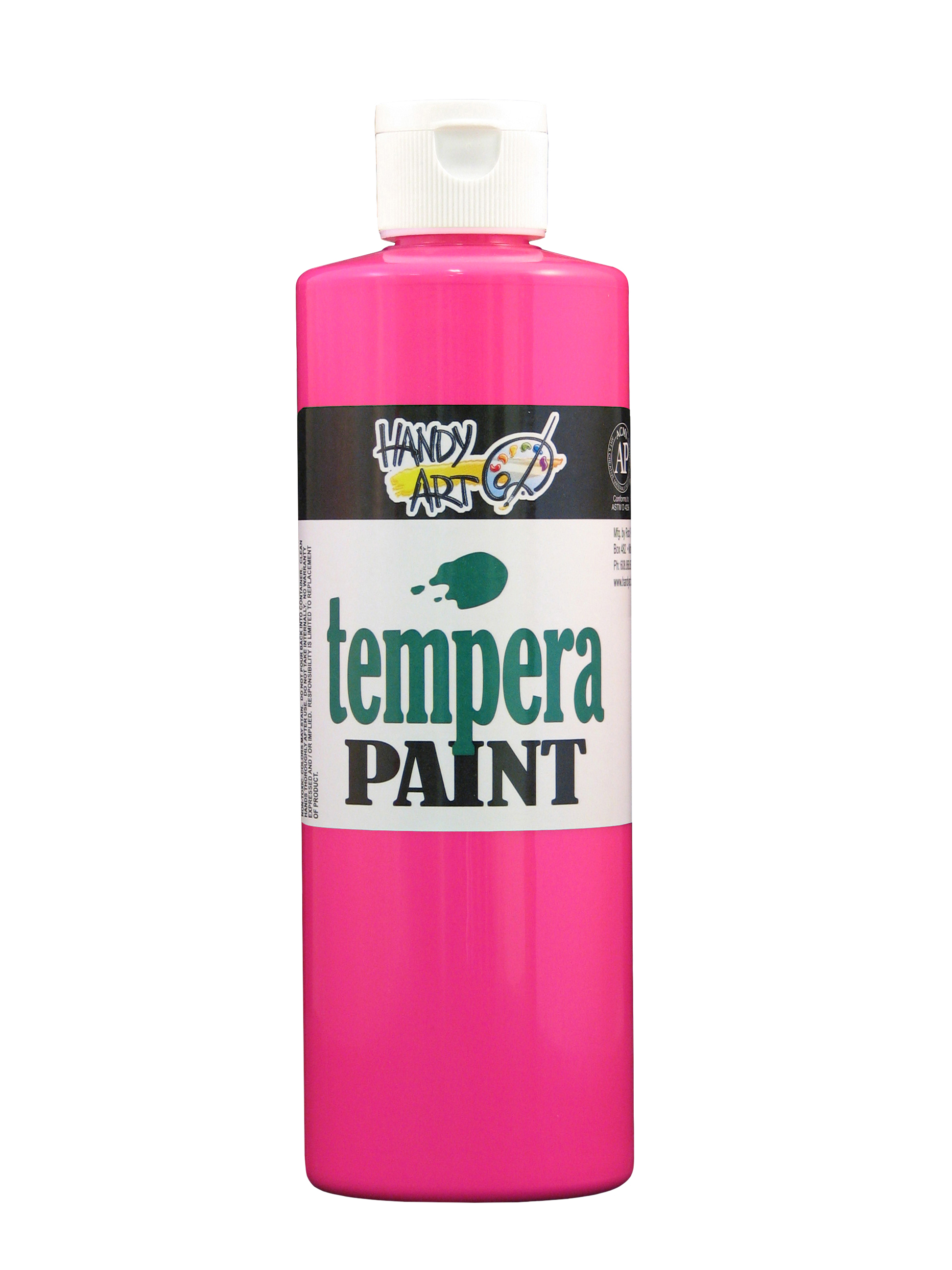 Handy Art 251153 Fluorescent Tempera Paint Washable Pink - 16oz