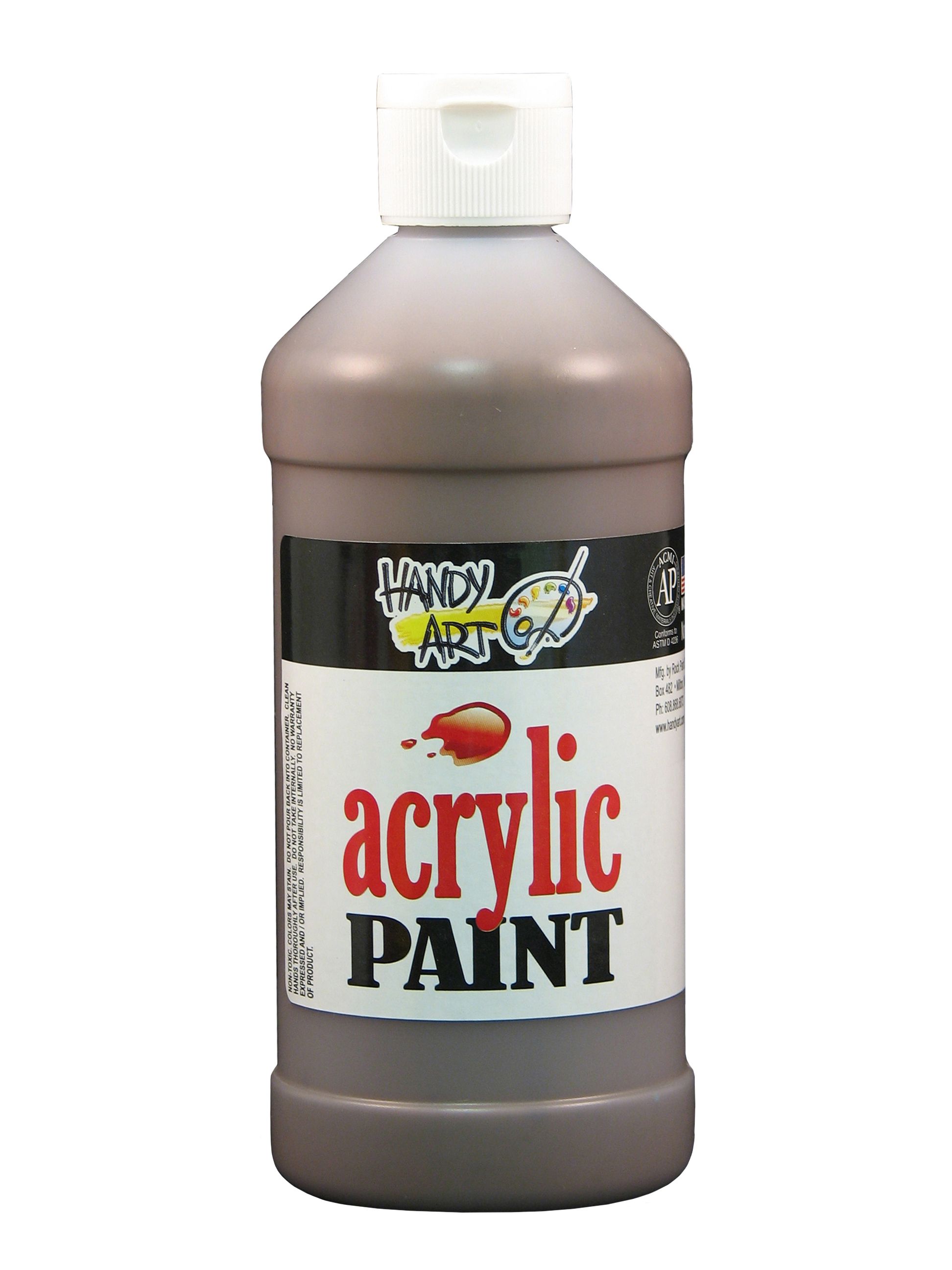 Handy Art 101090 Acrylic Paint Burnt Umber Brown - 16oz