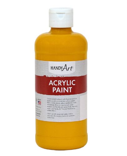 Handy Art 101020 Student Acrylic Paint Deep Yellow - 16 oz