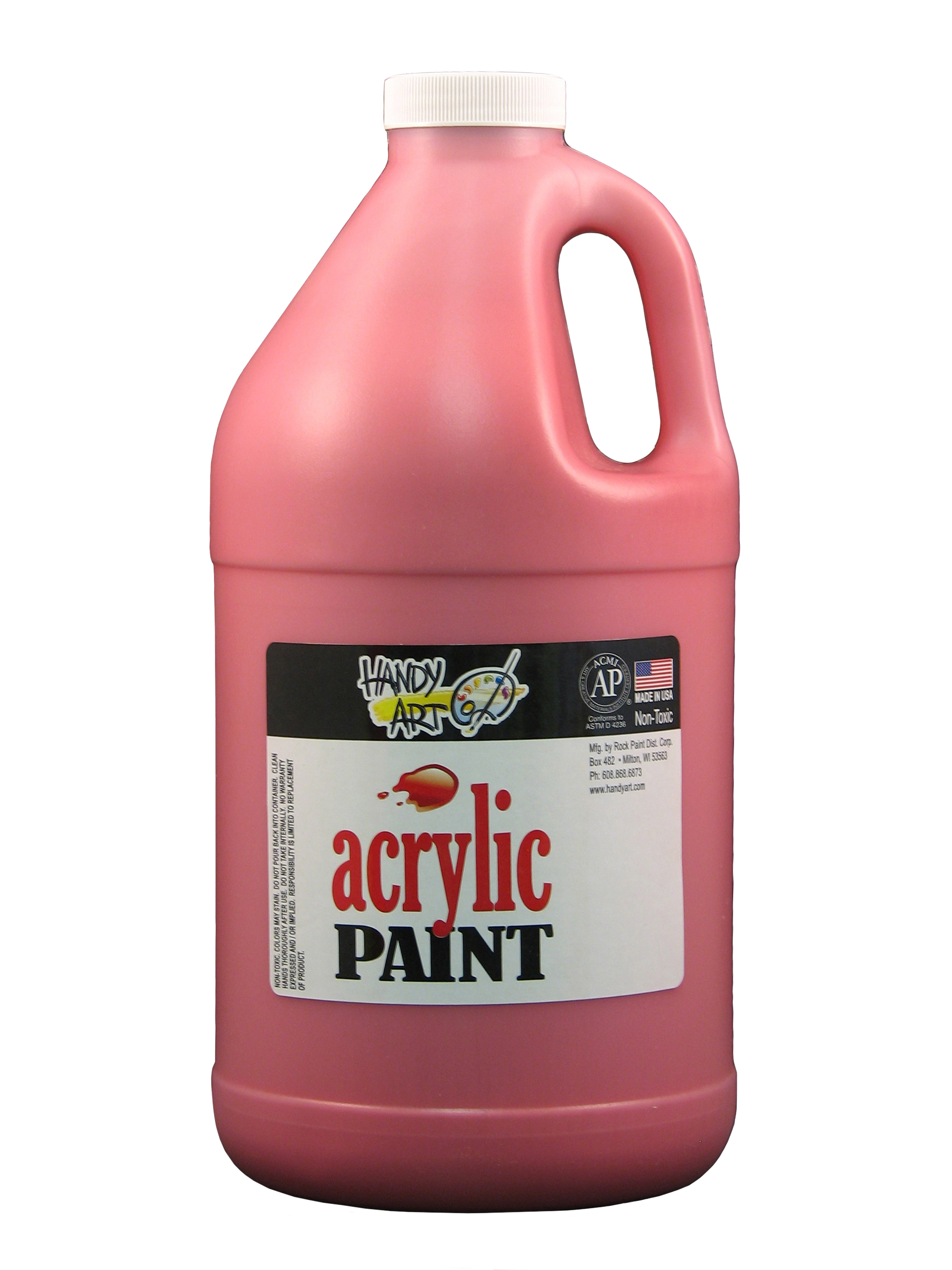 Handy Art 102040 Acrylic Paint Bright Red - 1/2 Gallon