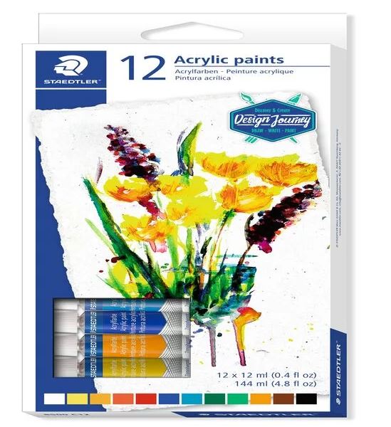 Staedtler 8500 C12 Acrylic Paint Tubes 12 Colours