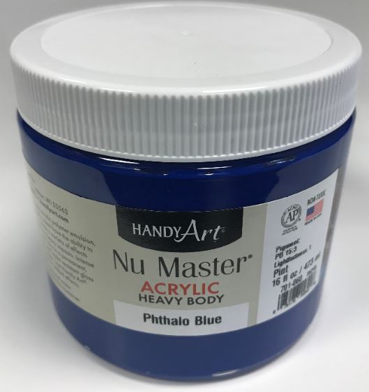 Handy Art 701060 Nu Master Heavy Body Acrylic Phthalo Blue-16 oz