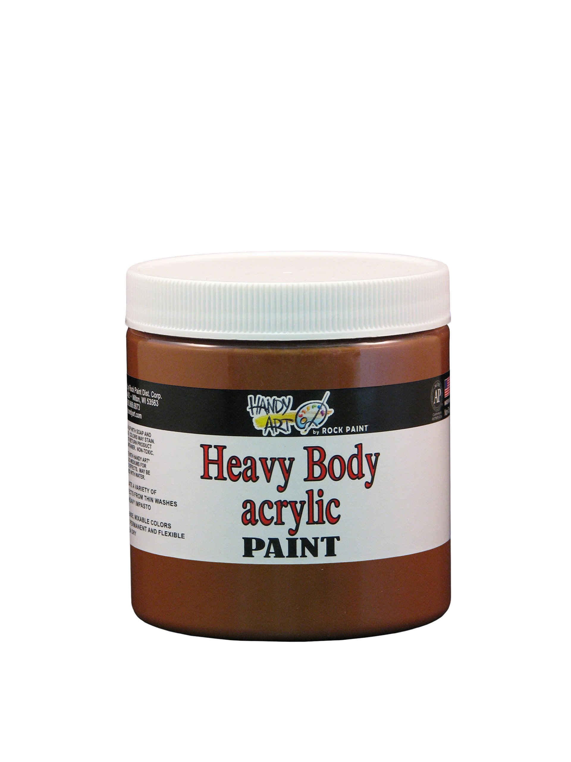 Handy Art 709090 Heavy Body Acrylic Paint Burnt Umber - 5 oz Tube