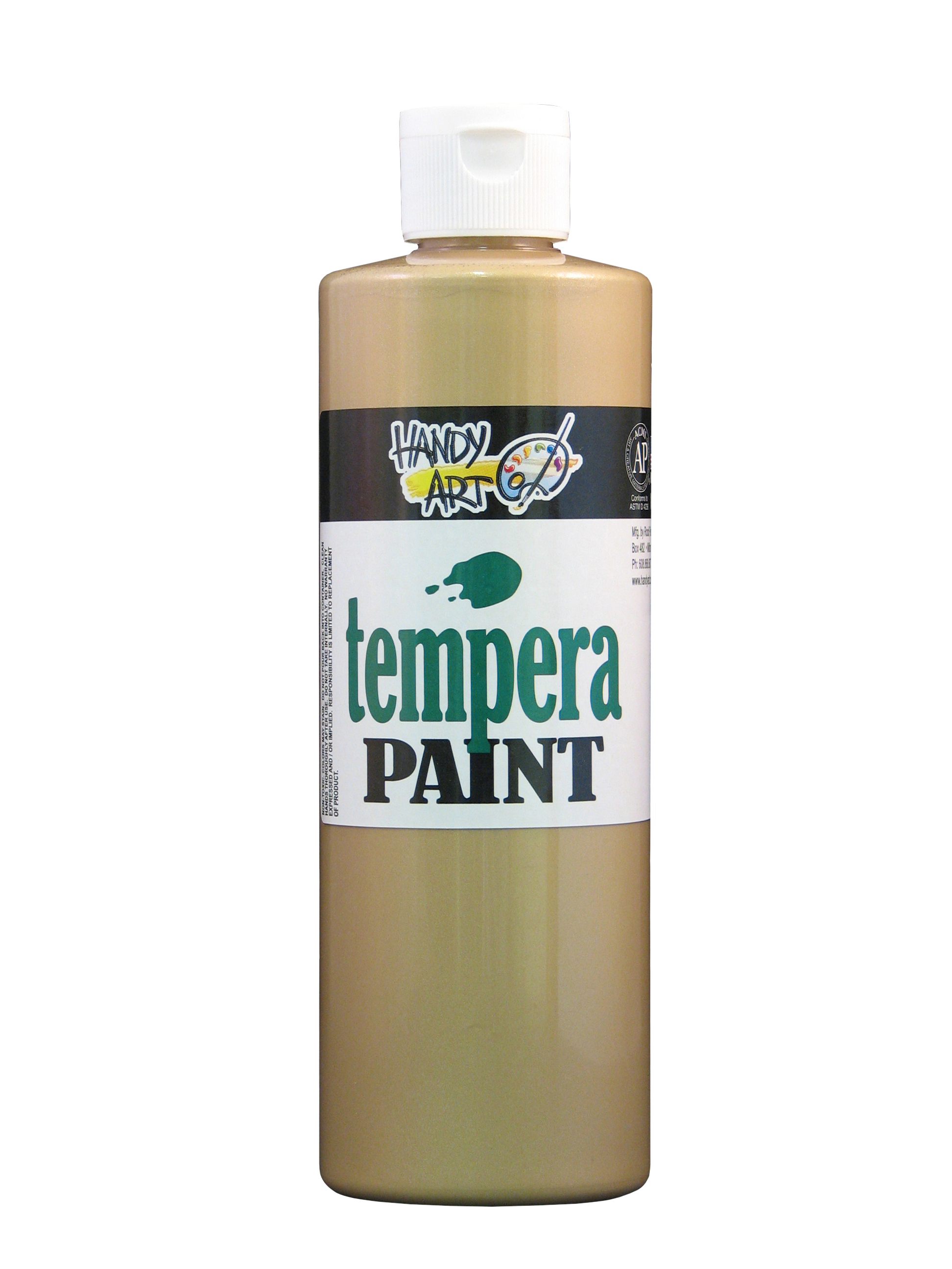 Handy Art 231160 Metallic Tempera Paint Brass - 16oz