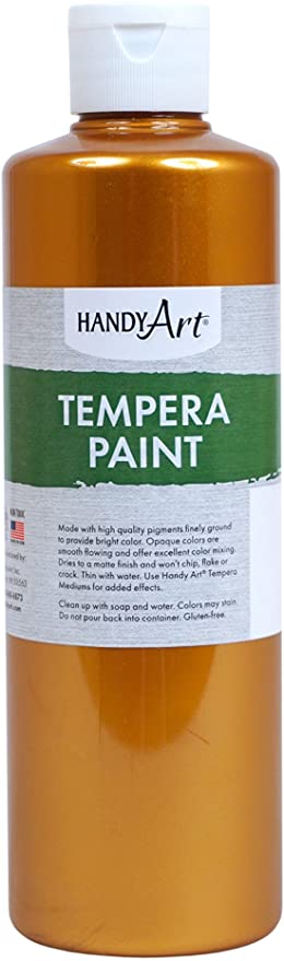 Handy Art 231163 Metallic Tempera Paint Treasure Gold (Bronze) - 16oz