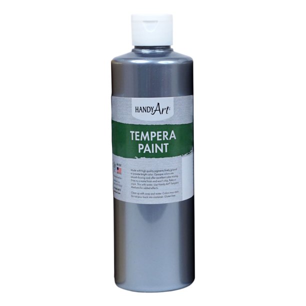 Handy Art 231166 Metallic Tempera Paint Silver - 16oz