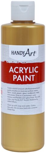 Handy Art 106160 Metallic Acrylic Paint Brass - 8oz