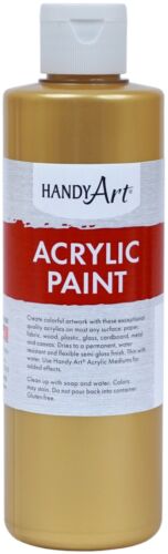 Handy Art 106162 Metallic Acrylic Paint Gold - 8oz