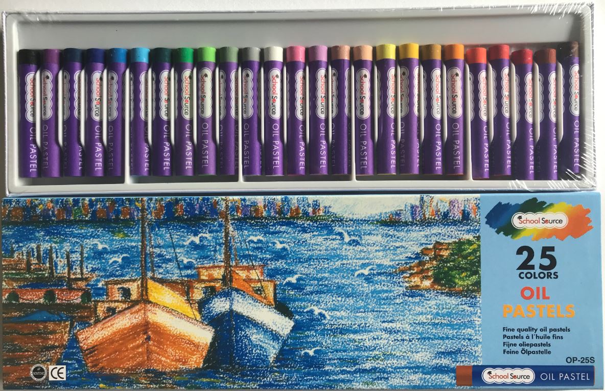 School Source OP25/S  Oil Pastels - Regular Size