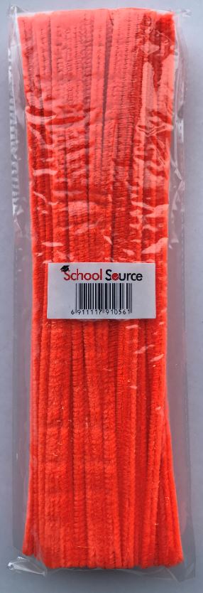 Pipe Cleaners Orange - 12" - 100/pkg 6mm