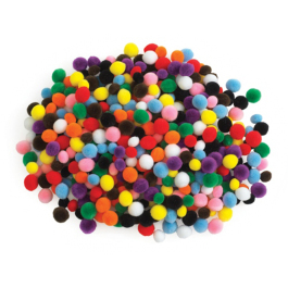 12 mm Pom Poms Assorted Colours - Regular