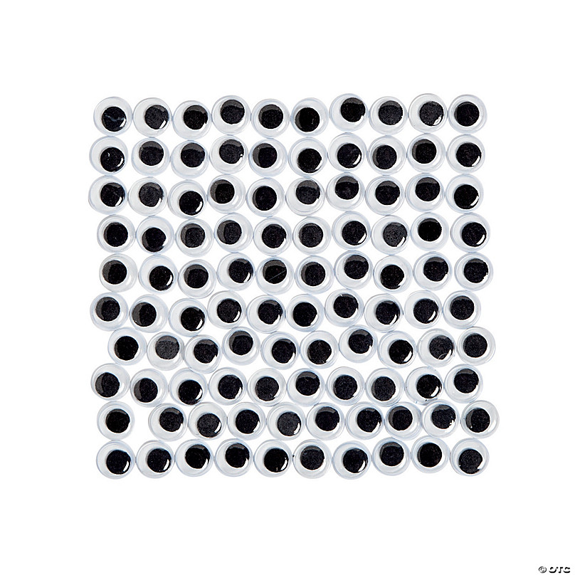 Wiggle Eyes Black - 8 mm  - 100/pkg