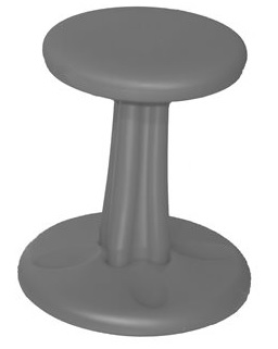 ** BLOWOUT BELOW COST ** Kore Kids Wobble Chair - 14 inch - Grey